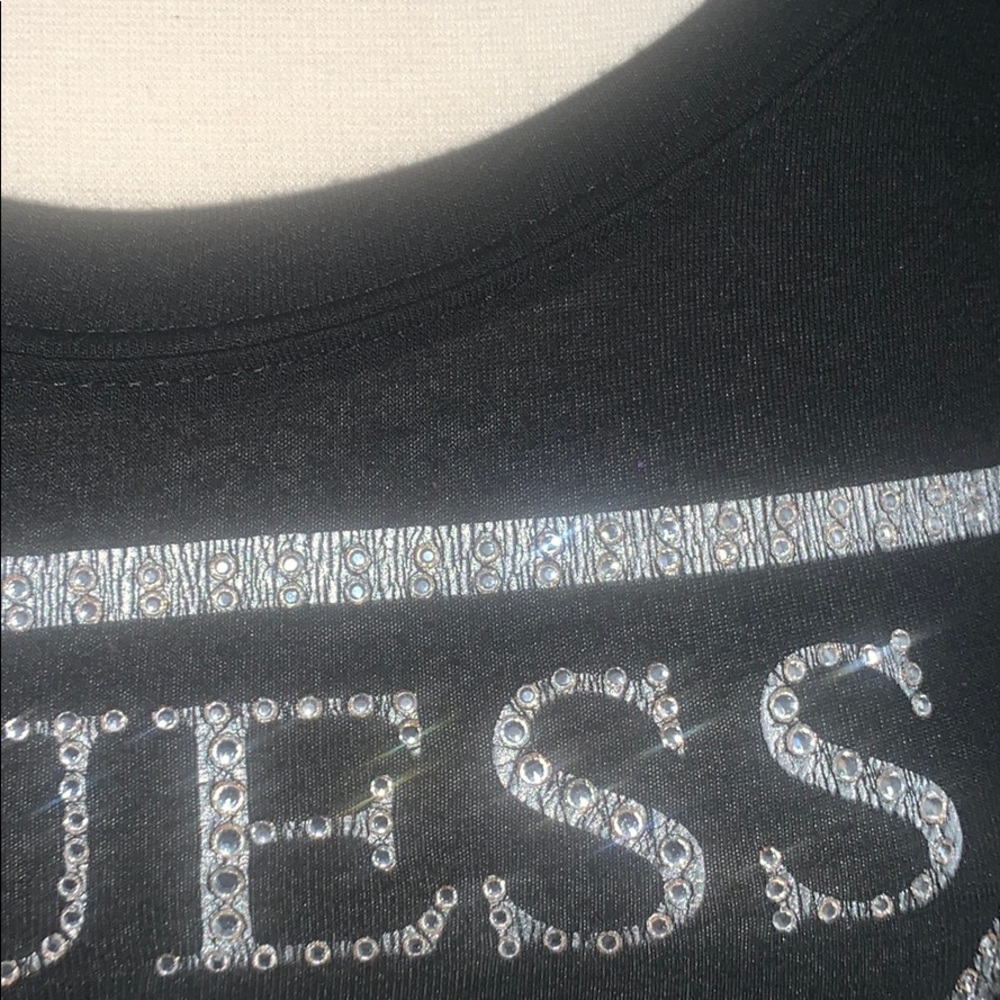 Sparkle Black Guess Long Sleeve A030 - Picture 3 of 4